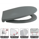 Asiento Wc PP HARRY Gris Antracita - Bisagra Spirella Zinc