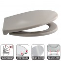 Abattant wc HARRY Taupe - Charnière Zinc Spirella