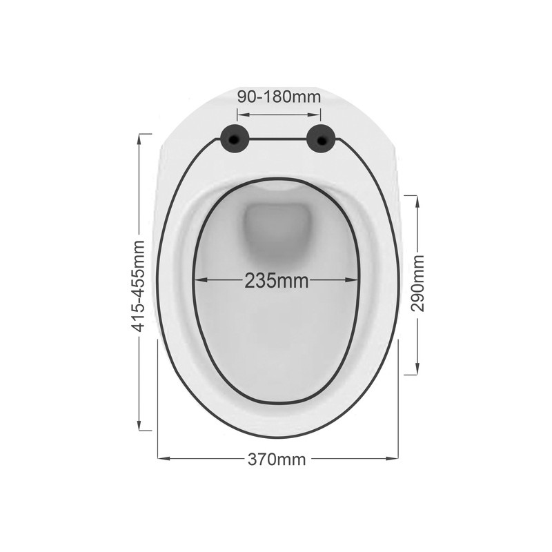 Toilet seat HARRY Black - Zinc Hinge Spirella