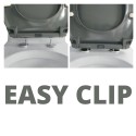 Spirella WC-Sitz EASY CLIP Thermo-Hart- Schwarz - Edelstahlscharniere