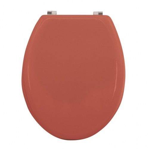 MSV Toilet Seat MDF CLÉO Matt Terracotta - Stainless Steel Hinges