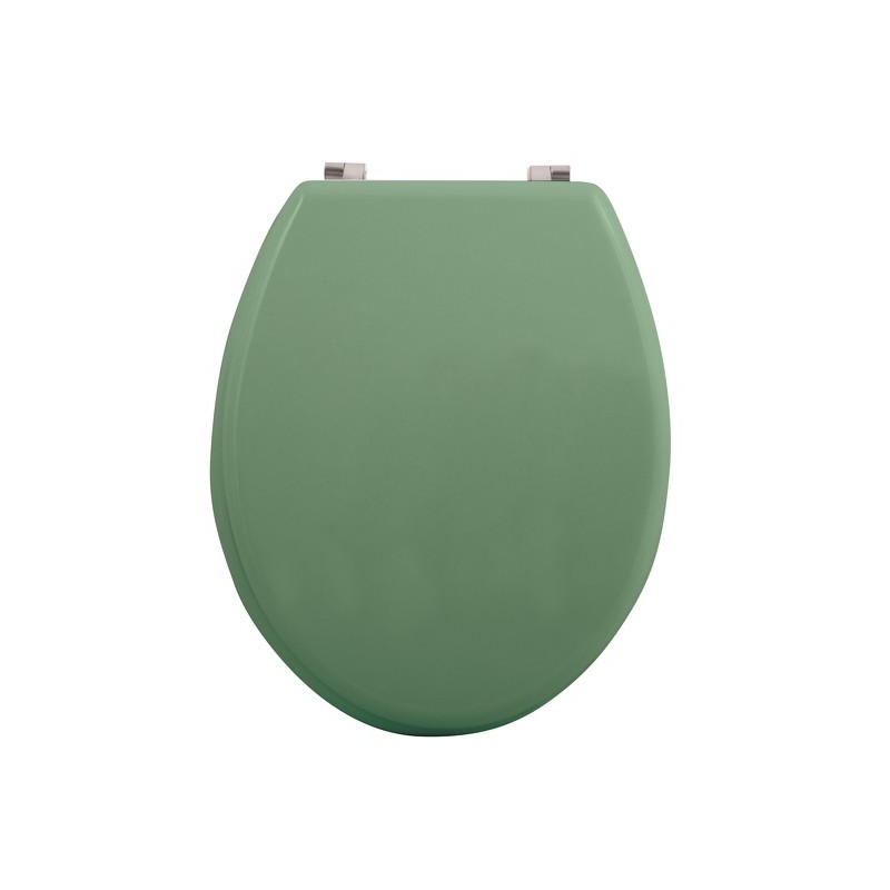 CLÉO Asiento WC MDF Verde Albahaca Mate - Bisagras acero inoxidable MSV