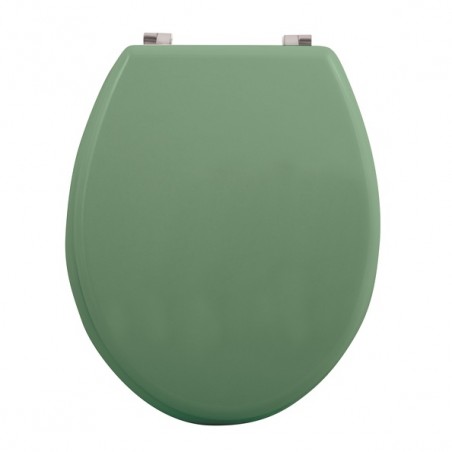 Toilet seat MDF CLÉO Matt Basil Green - stainless steel hinges MSV