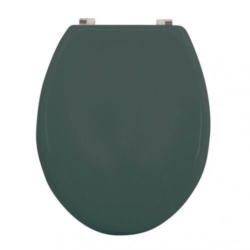 MSV Toilet Seat MDF CLÉO Matt Dark Green - Stainless Steel Hinges