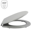 MSV WC-Sitz MDF CLÉO Grau - Edelstahlscharniere