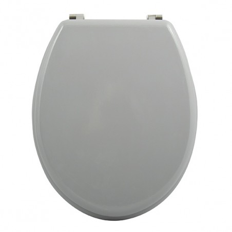 Sedile WC CLÉO in MDF grigio - Cerniere MSV in acciaio inossidabile