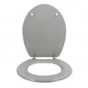 MSV WC-Sitz MDF CLÉO Grau - Edelstahlscharniere