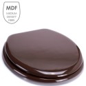 Sedile WC CLÉO in MDF marrone cioccolato - Cerniere MSV in acciaio inossidabile