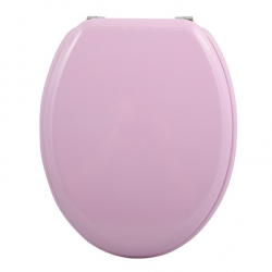 MSV Toilet Seat MDF CLÉO Powder Pink - Stainless Steel Hinges