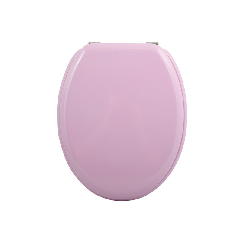 Toilet seat MDF CLÉO Powder Pink -  stainless Steel Hinges MSV