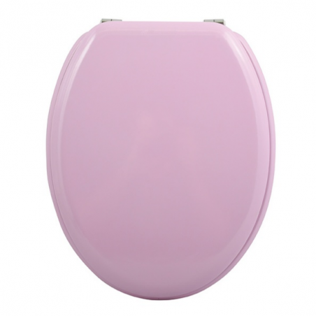 Toilet seat MDF CLÉO Powder Pink -  stainless Steel Hinges MSV