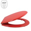 Toilet seat MDF CLÉO Red - stainless Steel Hinges MSV