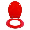 Abattant wc MDF CLEO Rouge - Charnières Inox MSV