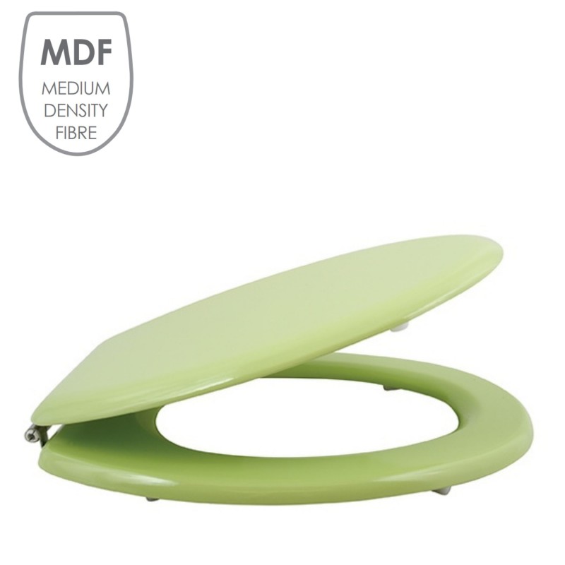 Toilet seat MDF CLÉO Almond Green - stainless Steel Hinges MSV