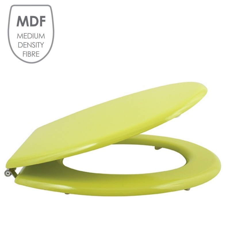 MSV WC-Sitz Pistaziengrün CLÉO aus MDF - Edelstahlscharniere