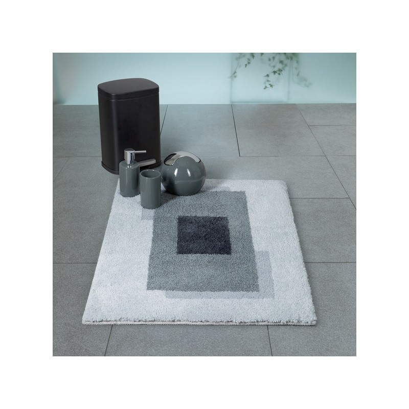 Alfombra de baño de poliéster ANELA 60x90cm Gris Spirella