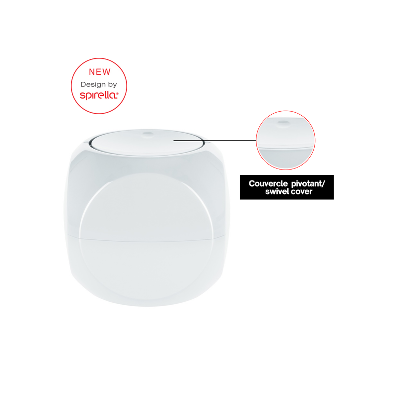 Poubelle à  bascule Poubelle PP DICE 1L Blanc Spirella