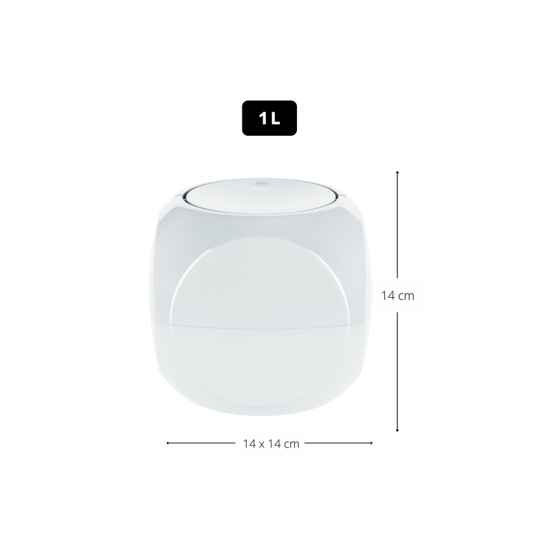Poubelle à  bascule Poubelle PP DICE 1L Blanc Spirella