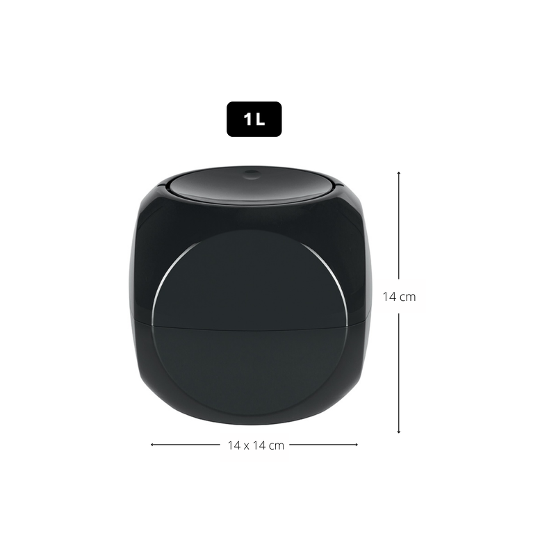 Poubelle à  bascule Poubelle PP DICE 1L Noir Spirella