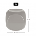 Poubelle à  bascule Poubelle DICE 1L Taupe Spirella