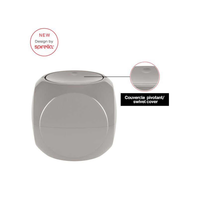 pattumiera a dondolo PP DICE 1L Tortora Spirella