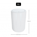 Papelera con tapa basculante PS COCCO 5L Blanco Spirella
