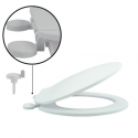 Asiento WC PP blanco - Bisagras PS MSV