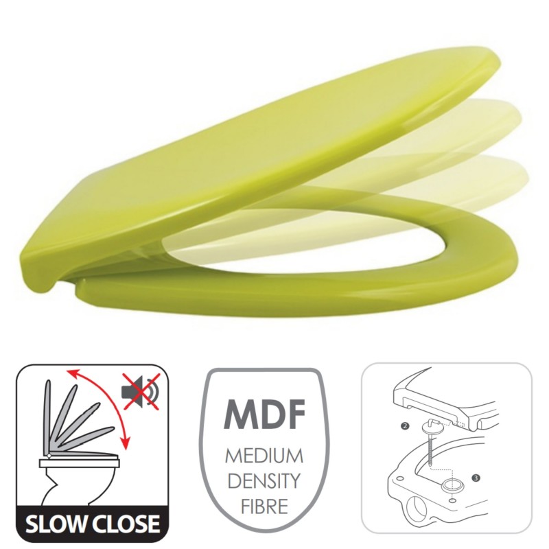 MSV WC-Sitz Green Thermo Hard  Edelstahlscharniere