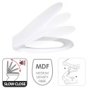 Asiento de Inodoro Termo Duro Blanco - Bisagras de Acero Inoxidable MSV