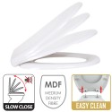 MSV WC-Sitz Thermo-Hart- EASY CLEAN Weiß - Edelstahlscharniere