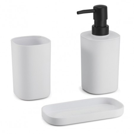 Set de 3 accesorios de baño LONA Blanco MSV