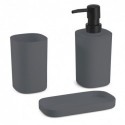 Set 3 accessori bagno LONA Grigio scuro MSV