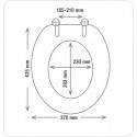 Toilet seat MDF ELEPHANT - stainless steel hinges Spirella
