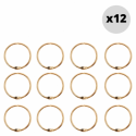 Set of 12 shower curtain rings RINGO SMALL Gold Spirella