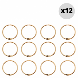 Juego de 12 anillas para cortina de ducha RINGO SMALL Gold Spirella