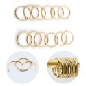Set of 12 shower curtain rings RINGO SMALL Gold Spirella