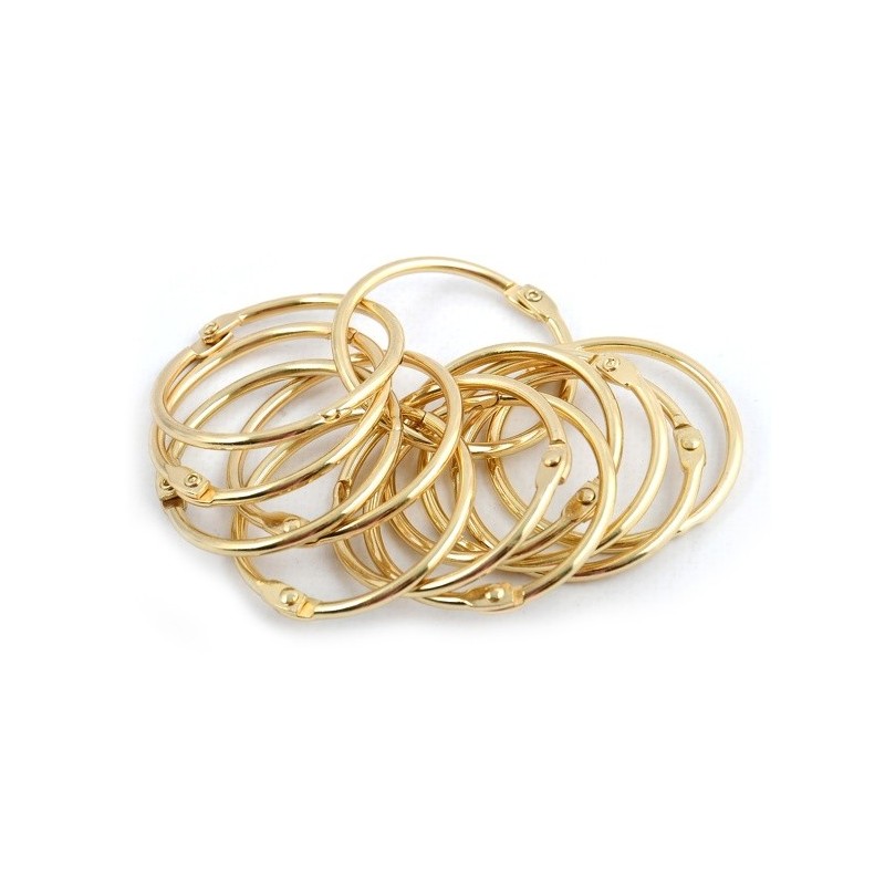 Juego de 12 anillas para cortina de ducha RINGO SMALL Gold Spirella