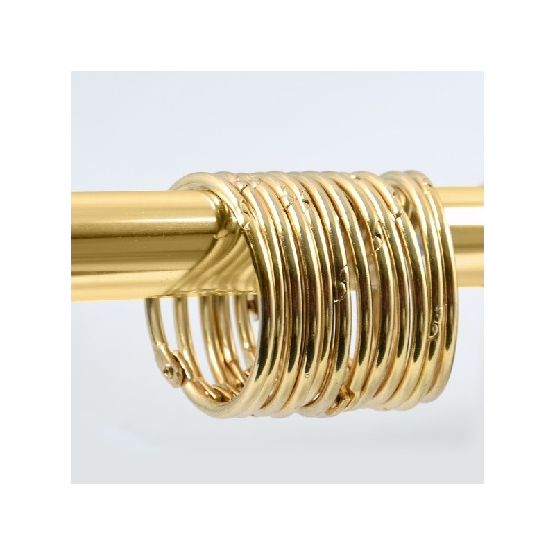 Juego de 12 anillas para cortina de ducha RINGO SMALL Gold Spirella