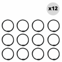 Lot de 12 anneaux pour rideaux de douche RINGO SMALL Noir mat Spirella