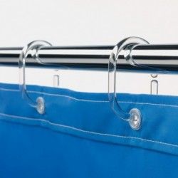 Juego de 12 anillas para cortina de ducha C-MINOR Transparente Spirella