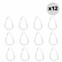 Spirella 12er Set Duschvorhangringe DROP Clear