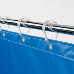 Juego de 12 anillas para cortina de ducha DROP Transparente Spirella