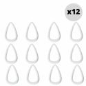 Spirella 12er Set Duschvorhangringe DROP weiß