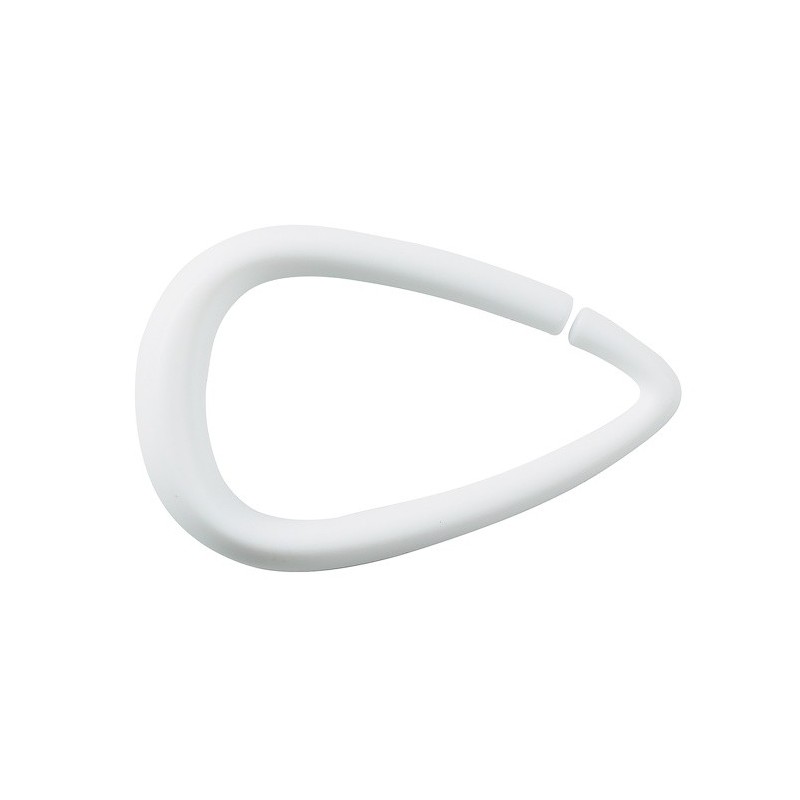 Juego de 12 anillos para cortina de ducha DROP  blancos Spirella
