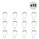 Spirella 12er Set Duschvorhangringe ANELLO Chrom