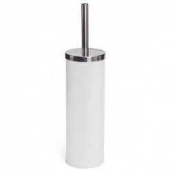 Toilet brush with stainless steel & white steel holder MSV