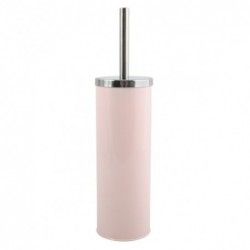 Escobillero con soporte de acero inoxidable y acero rosa pastel MSV