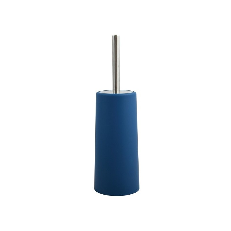 Scopino per WC con supporto e acciaio inossidabile Blu scuro MSV