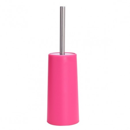 Scopino per WC con supporto e acciaio inox Rosa Fucsia MSV