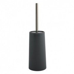 MSV Toilet brush with support PP & Stainless Steel Anthracite Gray
